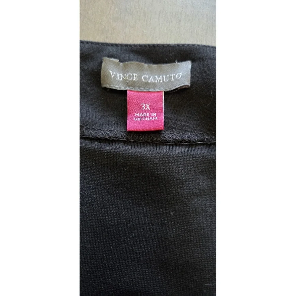 Vince Camuto Women Plus 3XL Black Lined Skirt Above Knee Elastic Waist Pull-on